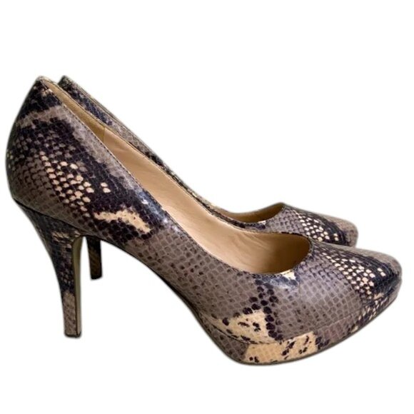 Nine West Python Print Leather Pumps -‎ Size 9 - *BNWOT* - Picture 1 of 6